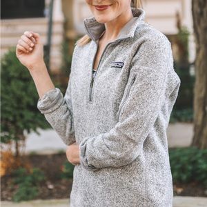 Women’s Patagonia Better Sweater Quarter Zip in Birch White, Small